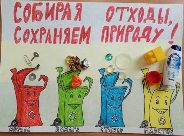 Дети против мусора плакат