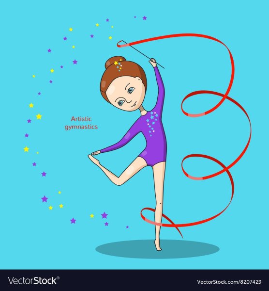 Открытка для гимнастки с днем рождения