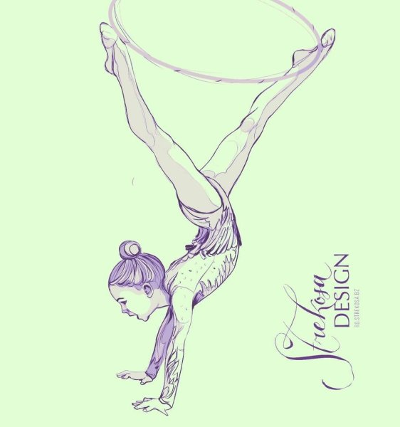 Гимнастка рисунок
