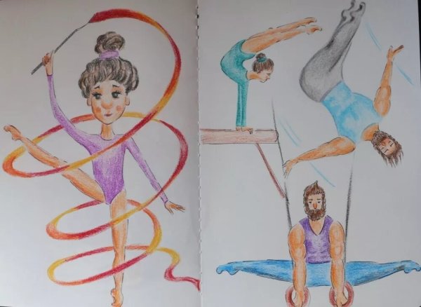 Рисунок на тему гимнастика