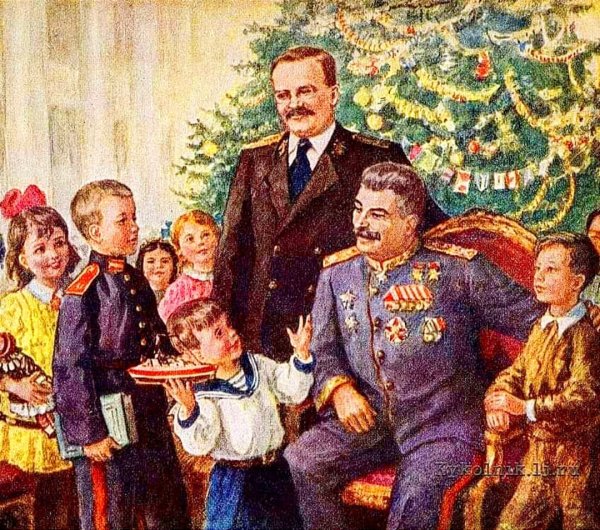 Ефанов Сталин и Молотов с детьми