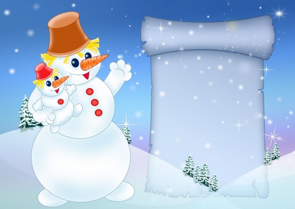 Новогодние открытки с Олафом