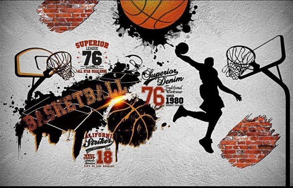 Простой эскиз баскетбол тату