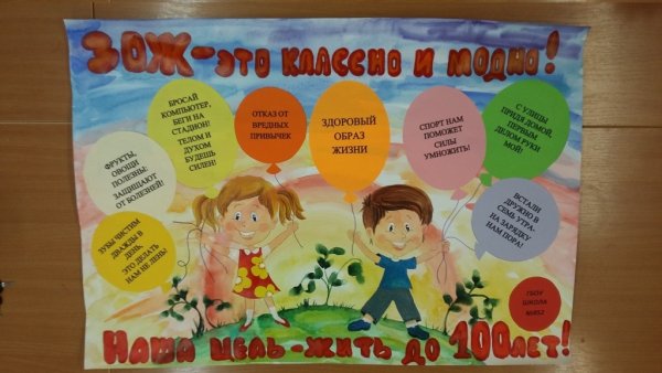 Плакат посвященный здоровому образу жизни