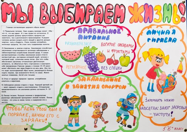 Плакат здоровый образ жизни