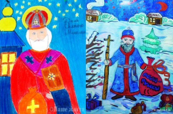 Николай Чудотворец детские рисунки