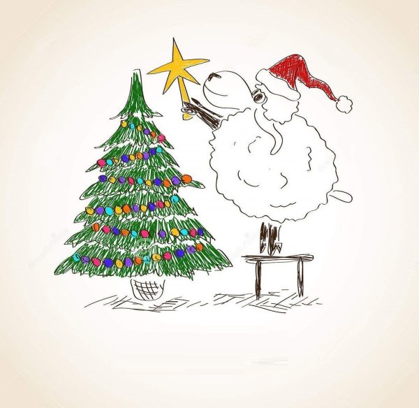 Раскраска "с новым годом"