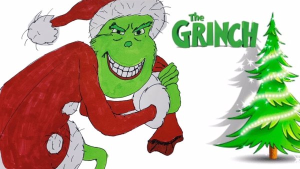 Рисунки лёгкие Гринч