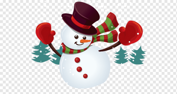 Новый год Снеговик вектор