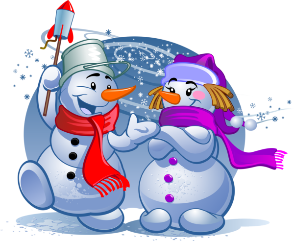 Веселые снеговички