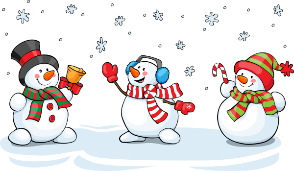 Снеговик рисунок на новый год