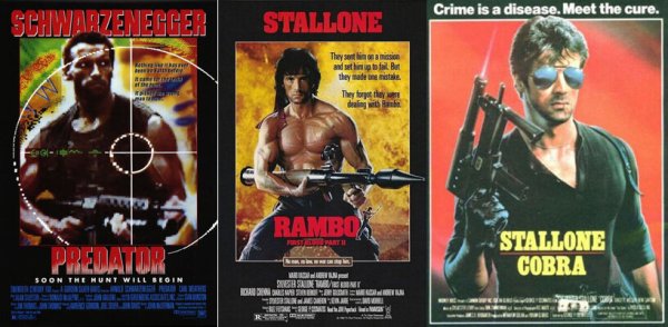 Плакаты боевиков 80-90х годов