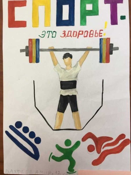 Плакат на тему спорт