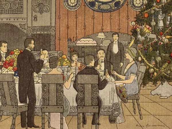 Новогодние открытки до 1917 года