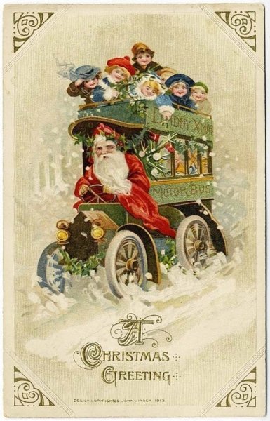 Старинные английские новогодние открытки