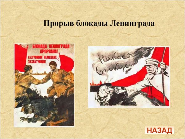 Прорыв блокады плакат
