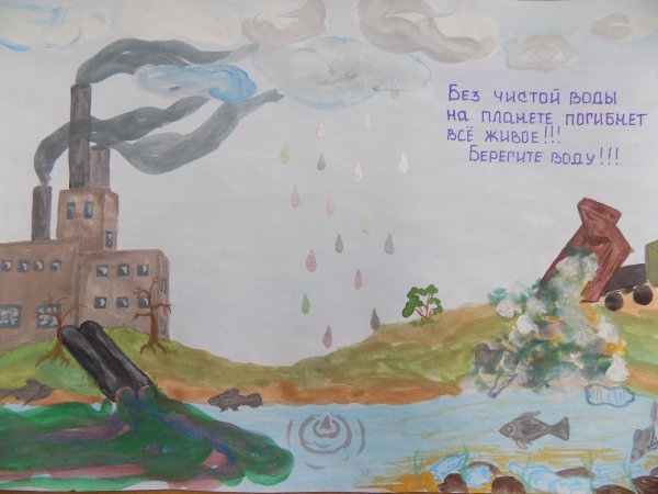 Загрязнение воды для детей