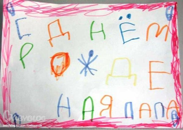 Рисунок папе на др