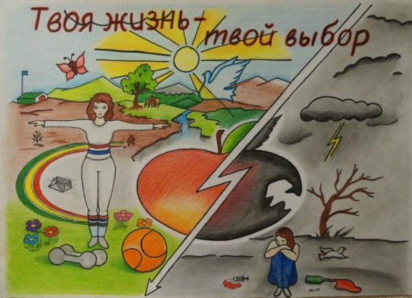 Рисунок на тему ЗОЖ