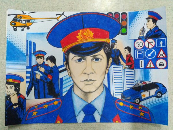 Рисунок ко Дню милиции