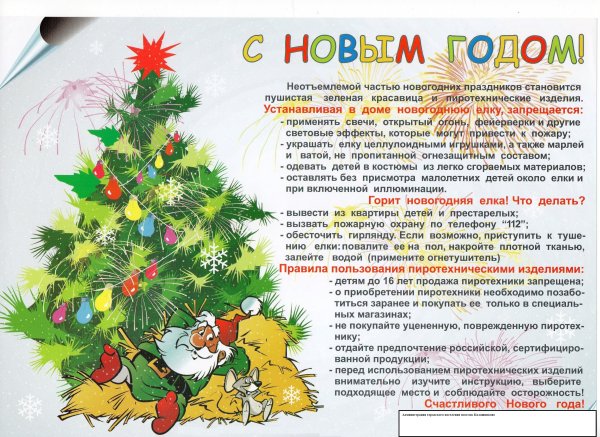 Безопасность детей в новогодние праздники