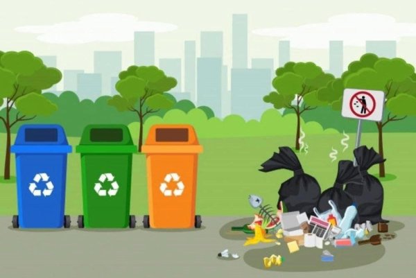 Плакат переработка мусора