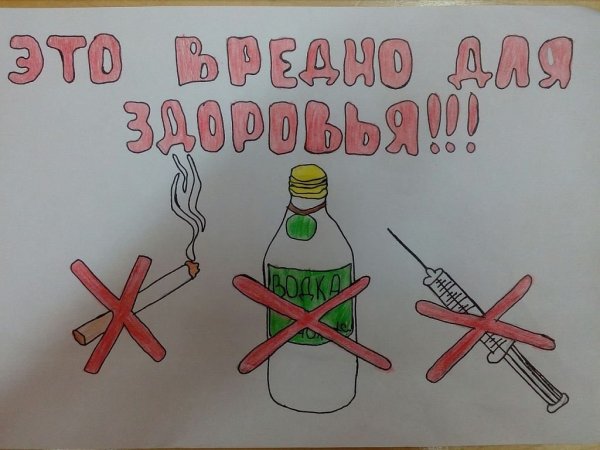 Плакат о вреде алкоголя