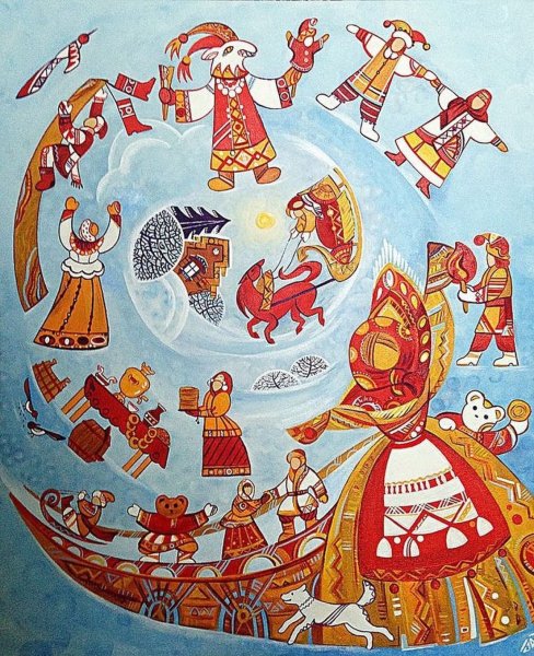 Народные гуляния иллюстрации