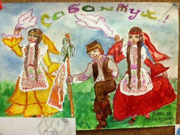 Сабантуй рисунки детей