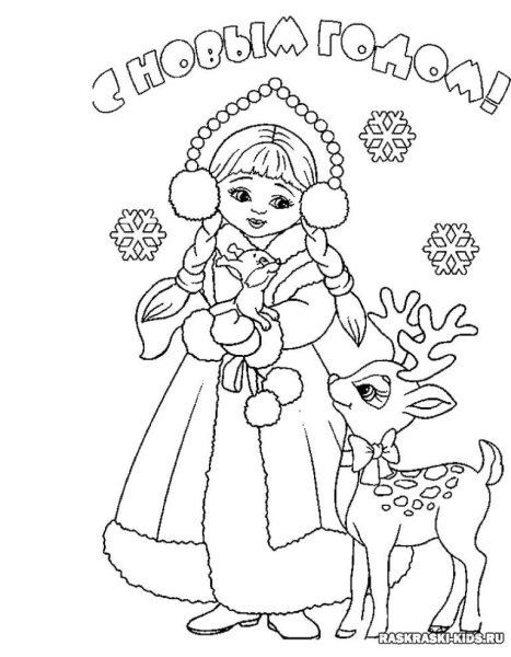 Открытка на новый год карандашом