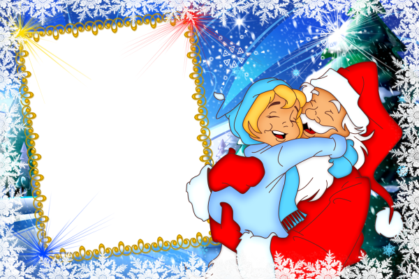 Новогодняя рамка с дедом Морозом