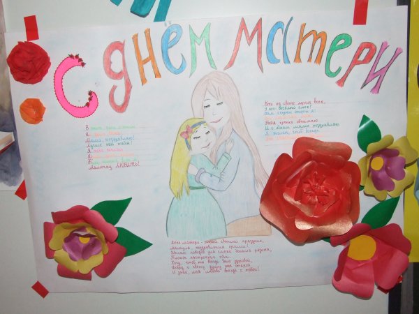 Рисунки ко Дню матери для школы