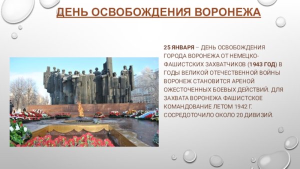 Освобождение Воронежа от немецко-фашистских захватчиков