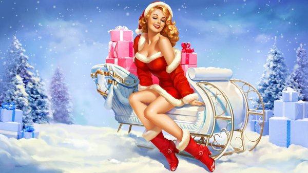 Новогодний пин ап Татьяна Доронина