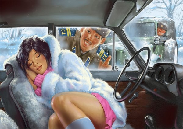 Пин-ап художника Валерия Барыкина