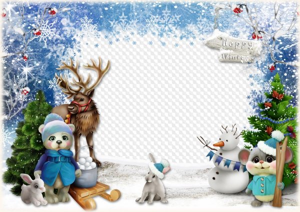 Зимняя рамка для детей