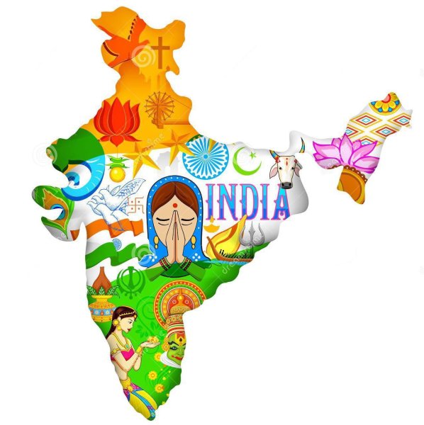 Карта Индии для детей