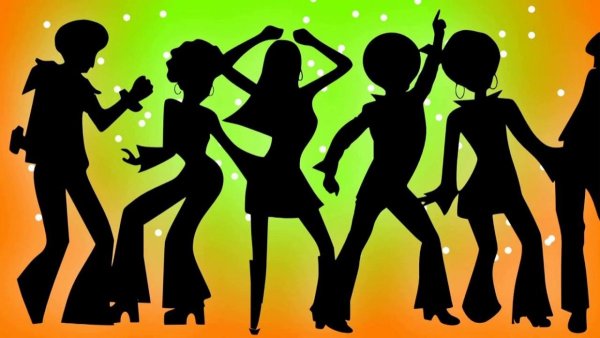 Силуэт танцует диско