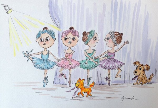 Детские танцы рисунок