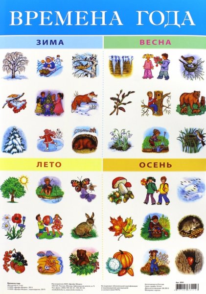 Иллюстрации с изображением времен года