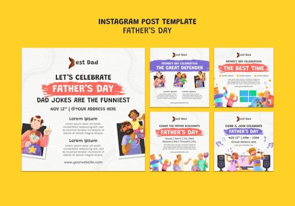 Плакат с фотографиями пап