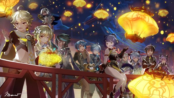 Геншин Импакт праздник морских фонарей официальный арт