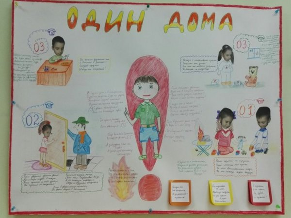 Плакат по безопасности для детей своими руками