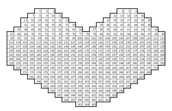 ДМБ календарь сердце