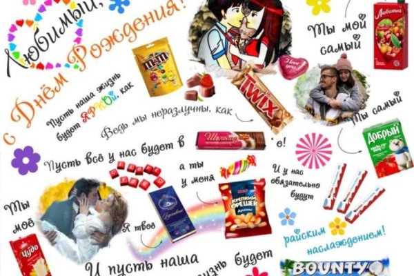 Поздравительный плакат со сладостями