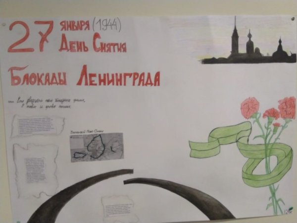 Плакат на тему блокада Ленинграда