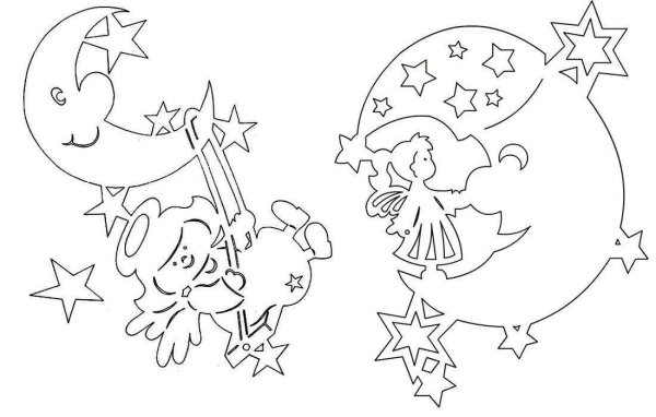 Новогодние вырезки на окна