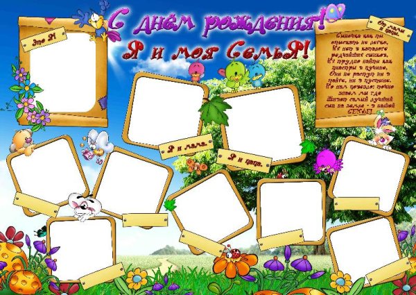 С днем рождения. Плакат