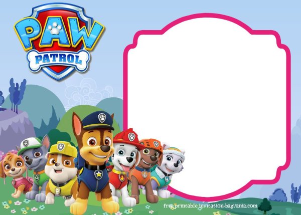 Приглашение Щенячий патруль