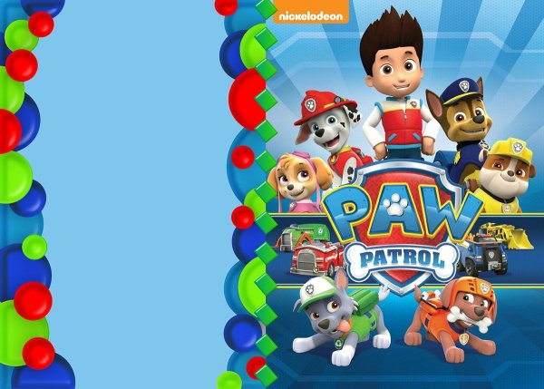 Плакат Щенячий патруль на день рождения